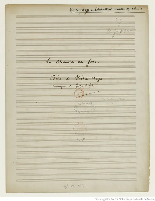 First page of La chanson du fou