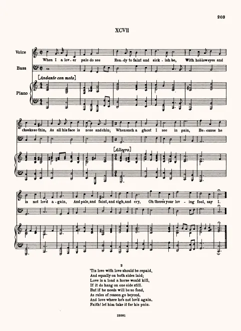 First page of When I a Lover Pale Do See
