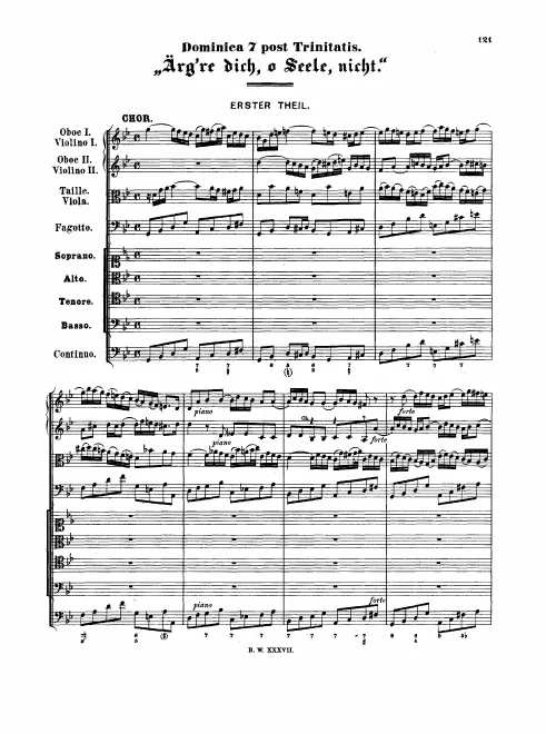 First page of Ärgre dich, o Seele, nicht