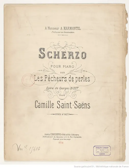 First page of Les pêcheurs de perles