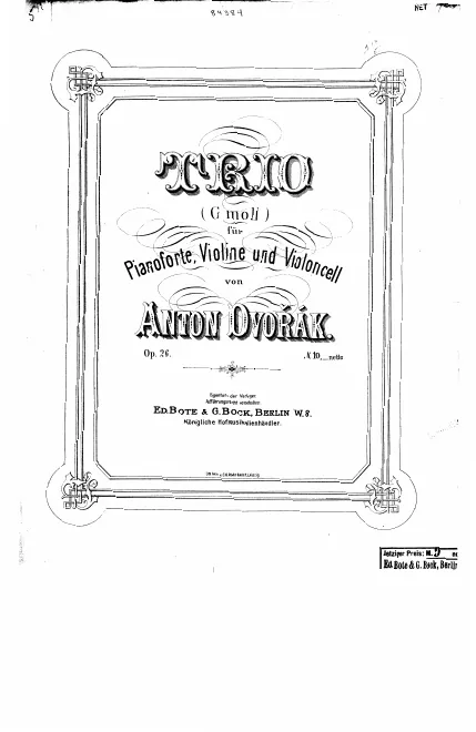 First page of Piano Trio No.2