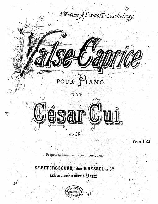 First page of Valse-caprice