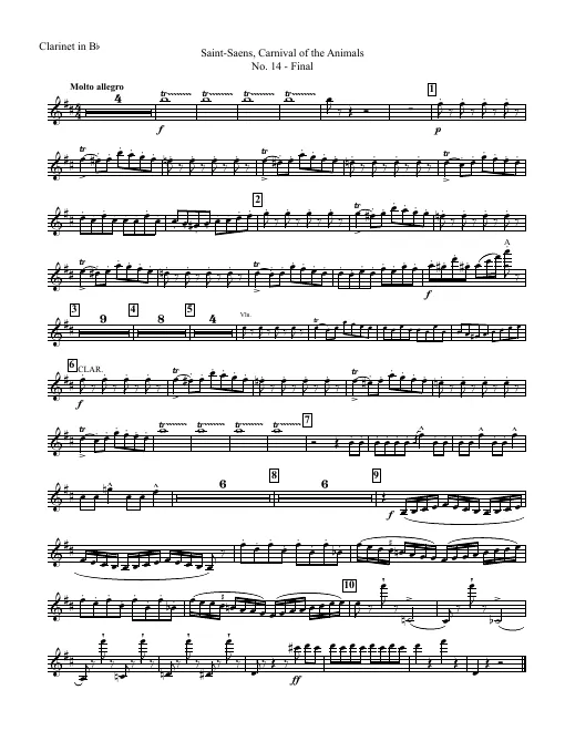 Clarinet (B, transposed)