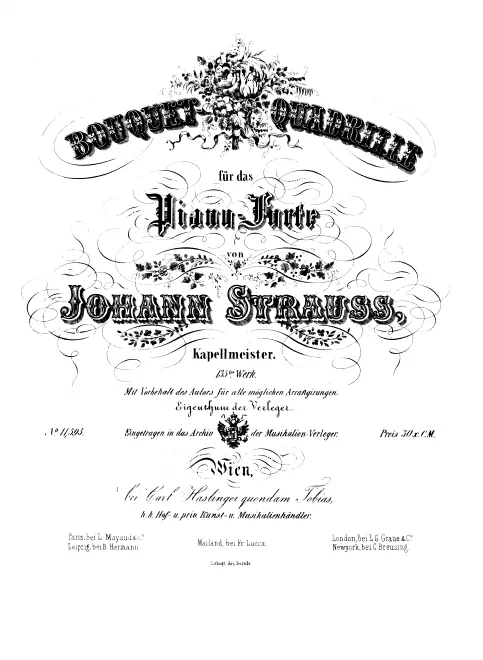 First page of Bouquet-Quadrille