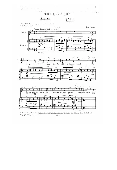 First page of The Lent Lily