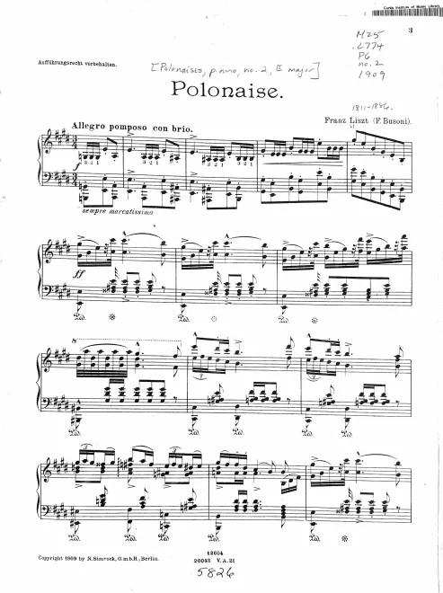 First page of 2 Polonaises