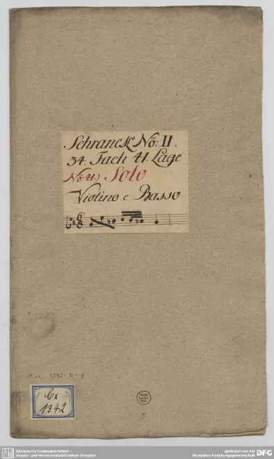First page of Violin Sonata in C minor