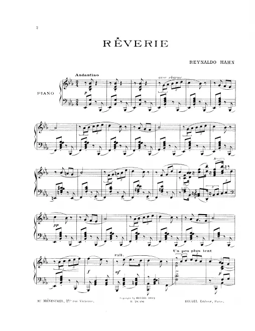 First page of Rêverie