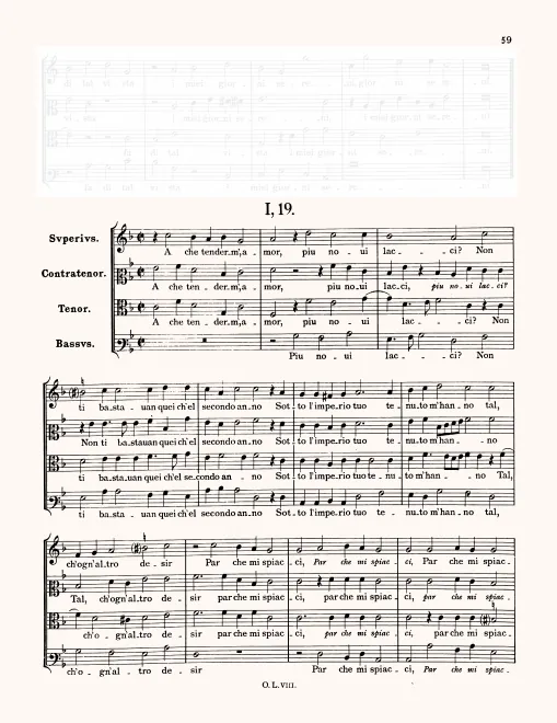 First page of A che tenderm'amor