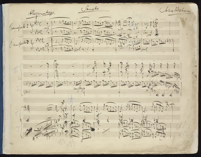 First page of Sonata for 2 Pianos