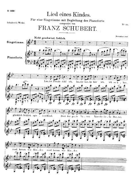 First page of Lied eines Kindes