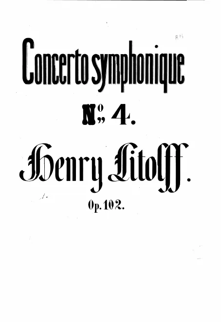 First page of Concerto Symphonique No.4