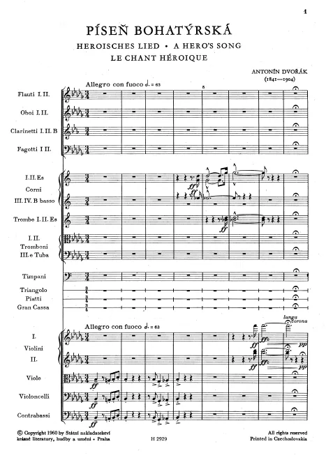 First page of A Hero's Song