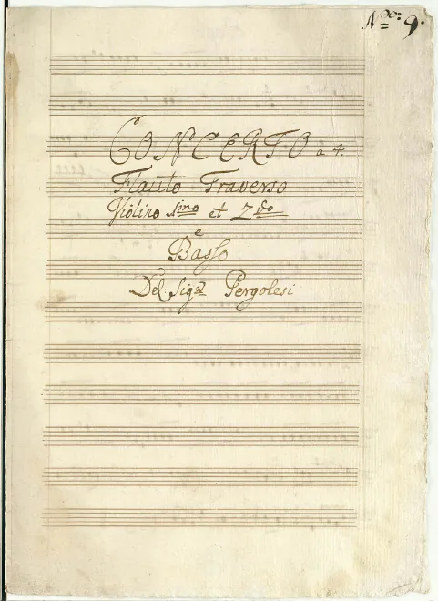 First page of Flute Concerto in G major