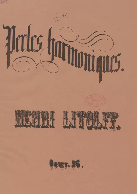 First page of Perles harmoniques