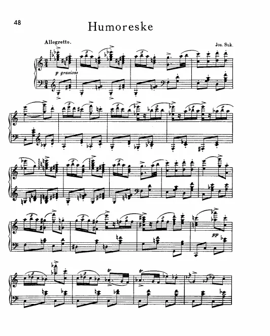 First page of Humoreske in C major