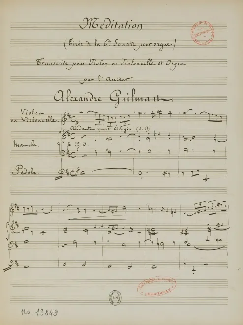 First page of Organ Sonata No.6