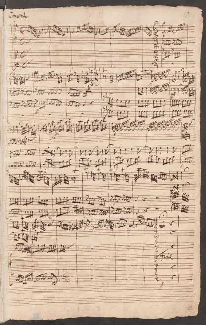First page of Harpsichord Concerto in G major
