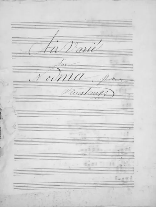 First page of Variations sur un thème de Norma de Bellini