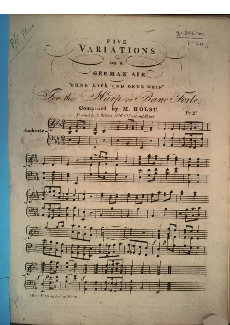 First page of Variations on 'Ohne Lieb und ohne Wein'