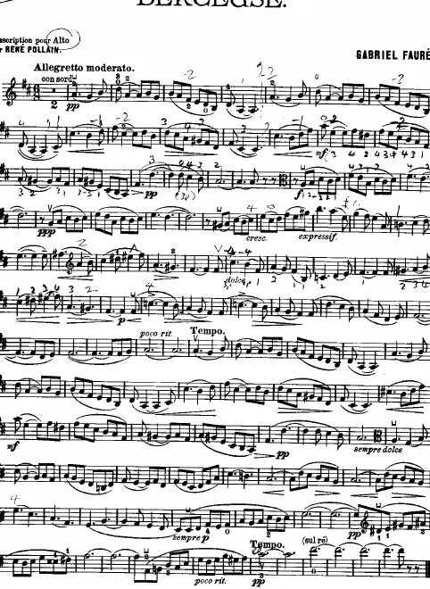 First page of Berceuse
