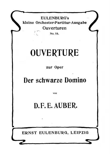 First page of Le domino noir
