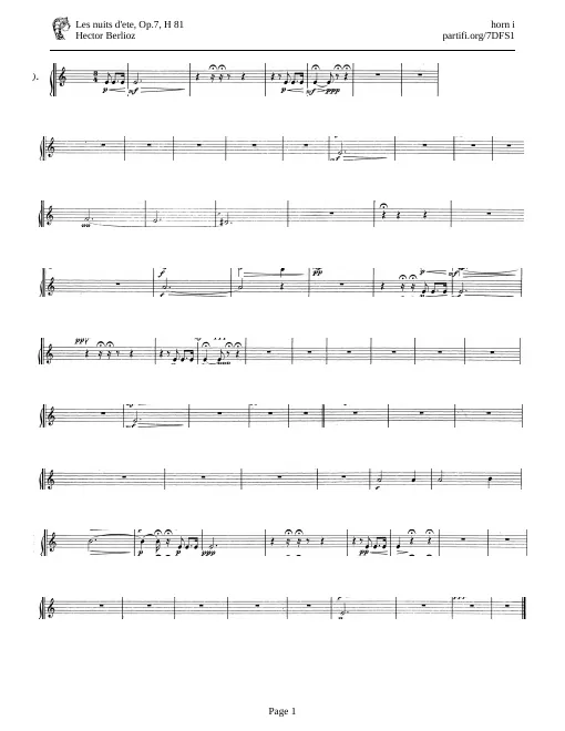Horn 1 in A