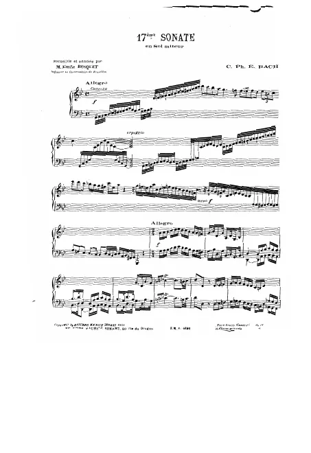 First page of Keyboard Sonata in G minor