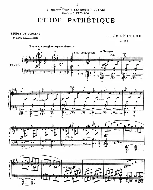First page of Étude pathétique