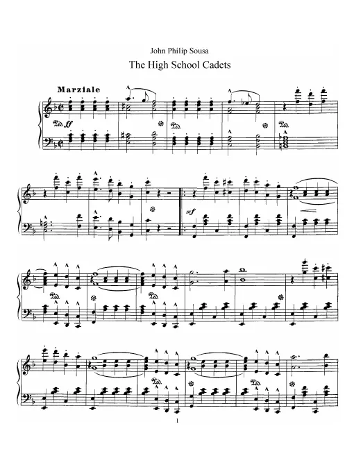 First page of The High School Cadets