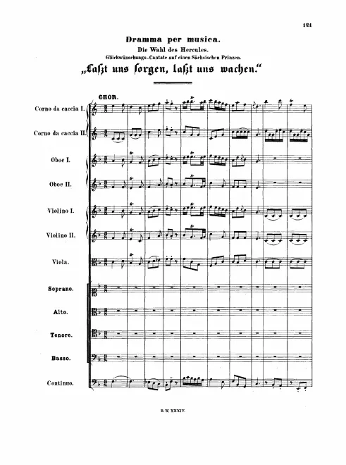 First page of Lasst uns sorgen, lasst uns wachen