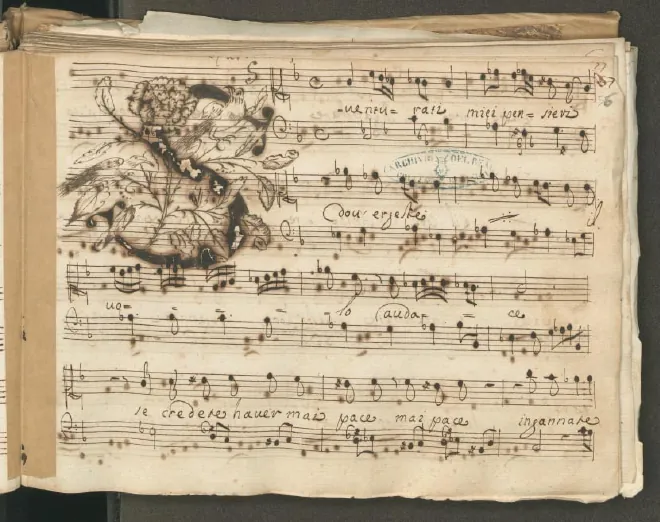 First page of Sventurati miei pensieri