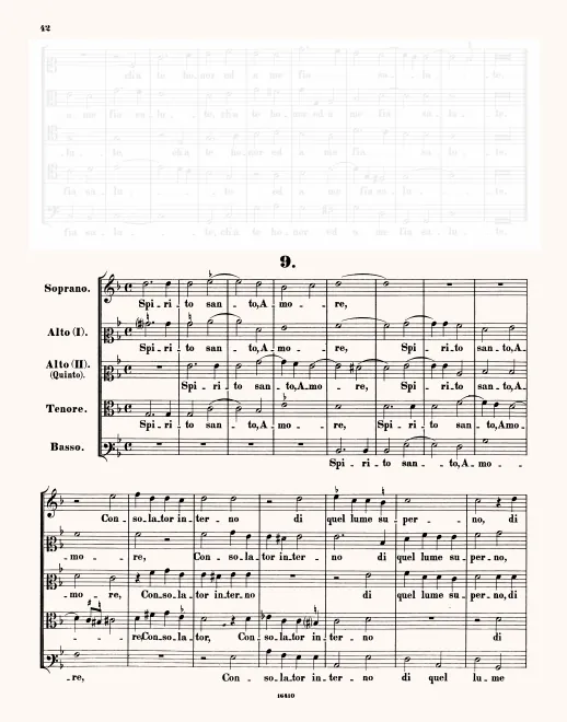 First page of Spirito Santo, Amore