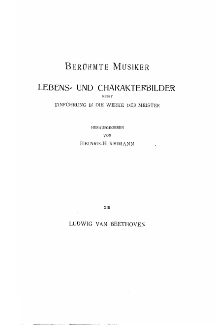First page of Ludwig van Beethoven