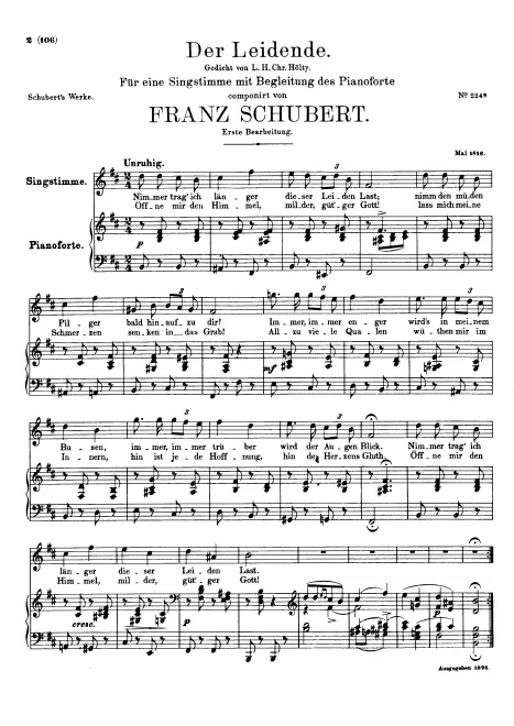 First page of Der Leidende