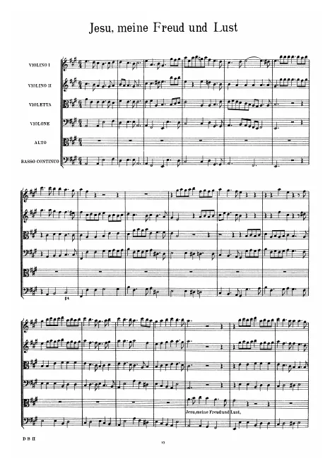 First page of Jesu, meine Freud und Lust, BuxWV 59