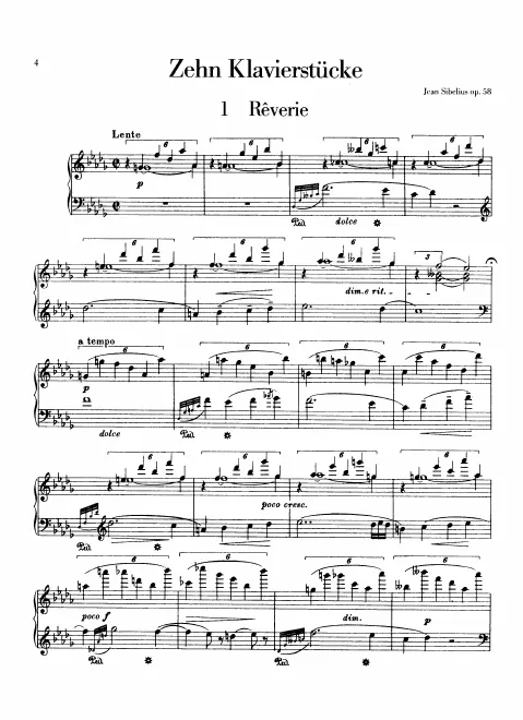 First page of 10 Pieces for Piano