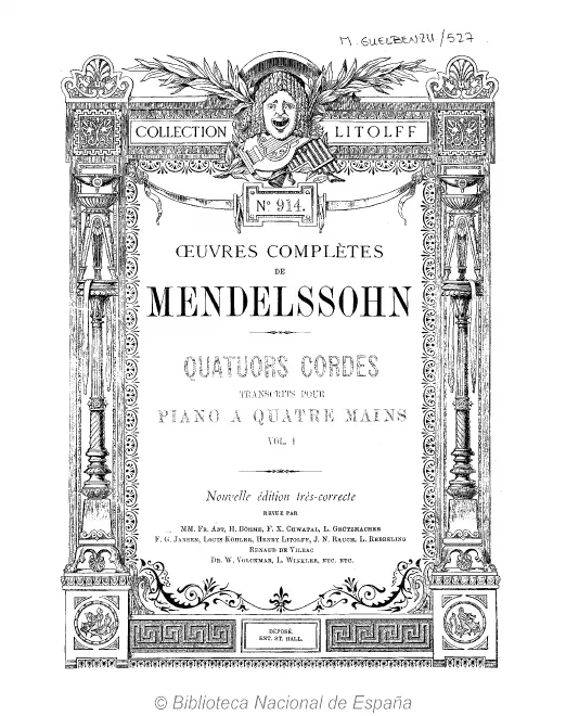 First page of Quartette für das Pianoforte zu vier Händen