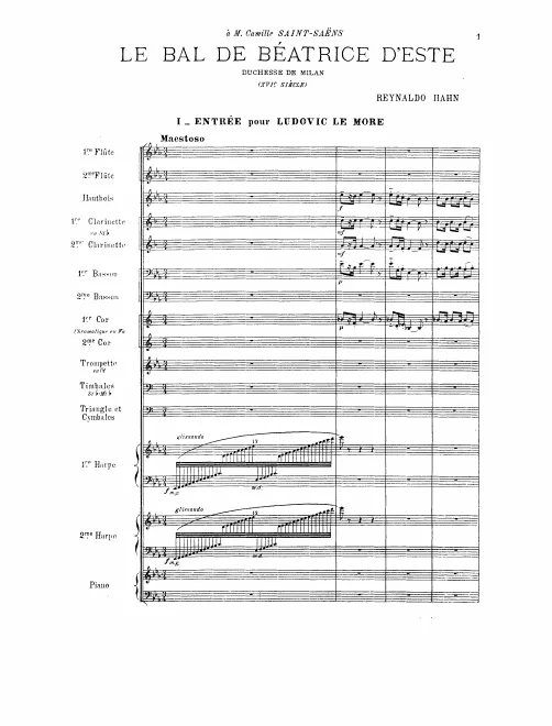 First page of Le bal de Béatrice d’Este