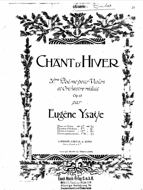 First page of Chant d'hiver