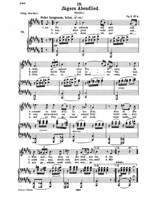 Complete Score (Medium Voice, Transposed to )