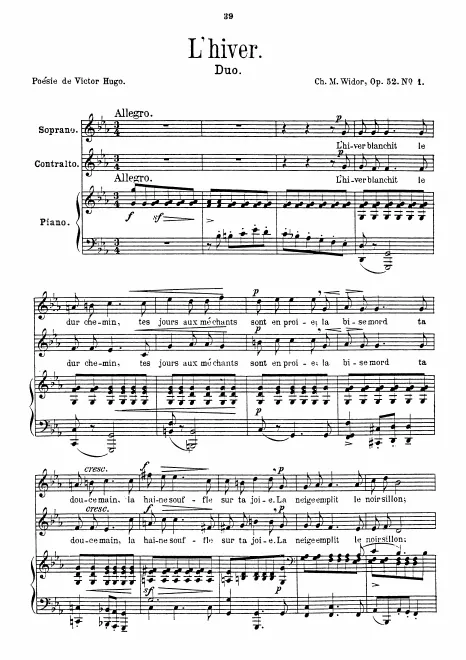 First page of 2 duos, Op.52