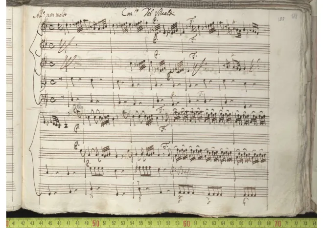 First page of Violin Concerto in D major, RV 211