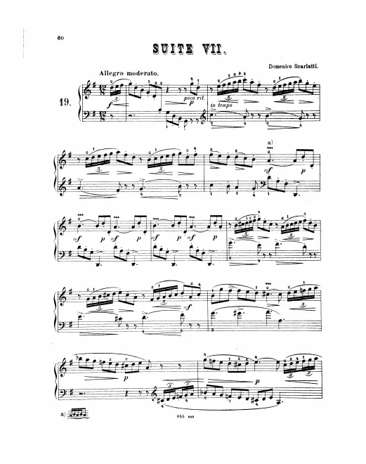 First page of Keyboard Sonata in G major