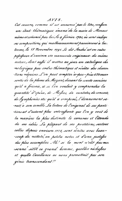 First page of Verzeichnüss aller meiner Werke