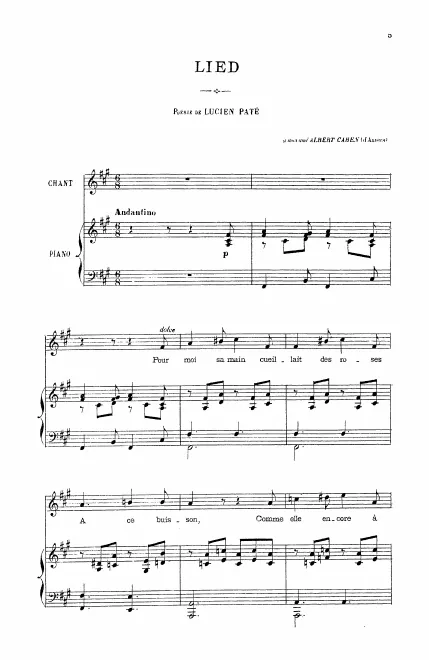 First page of Lied