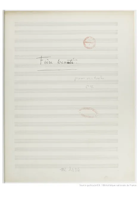 First page of Fière beauté