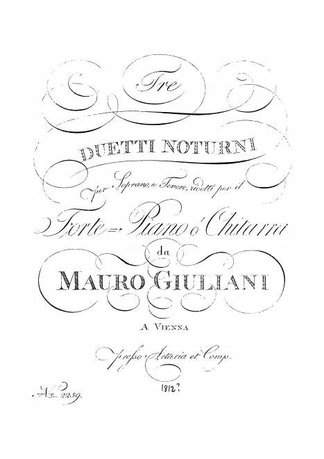 First page of 3 Duetti Noturni