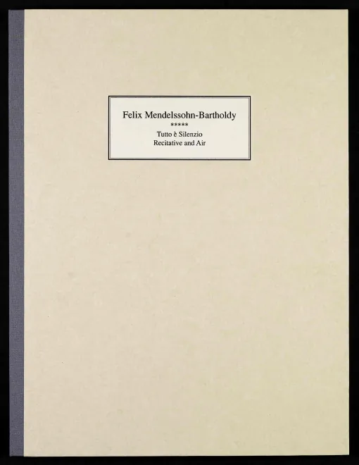 First page of Tutto è silenzio