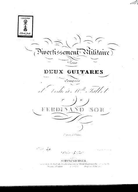 First page of Divertissement militaire pour 2 Guitares